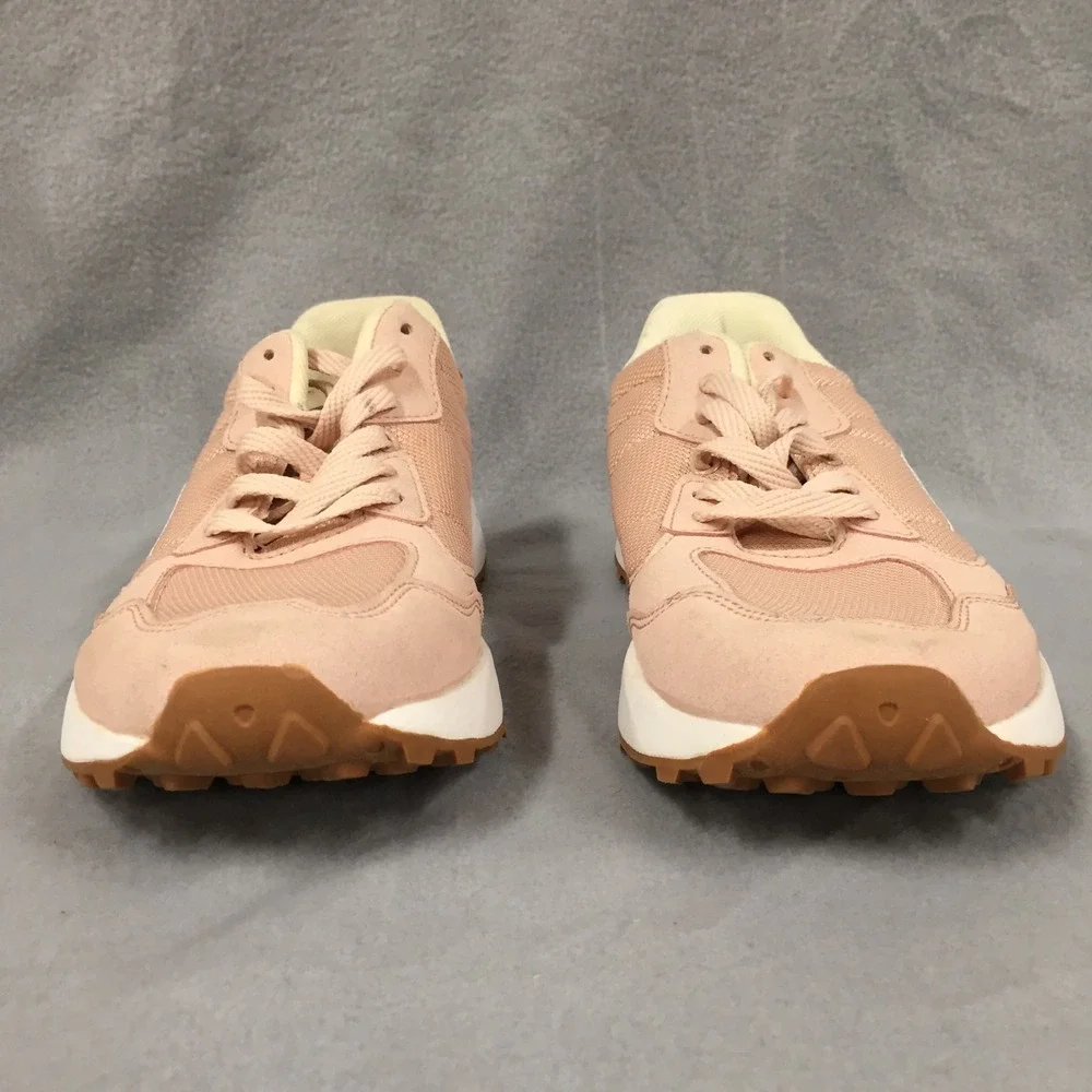 Avia Womens Memory Foam Sneakers‎ Blush Pink Mesh Suede Low Top Trainers Size 10